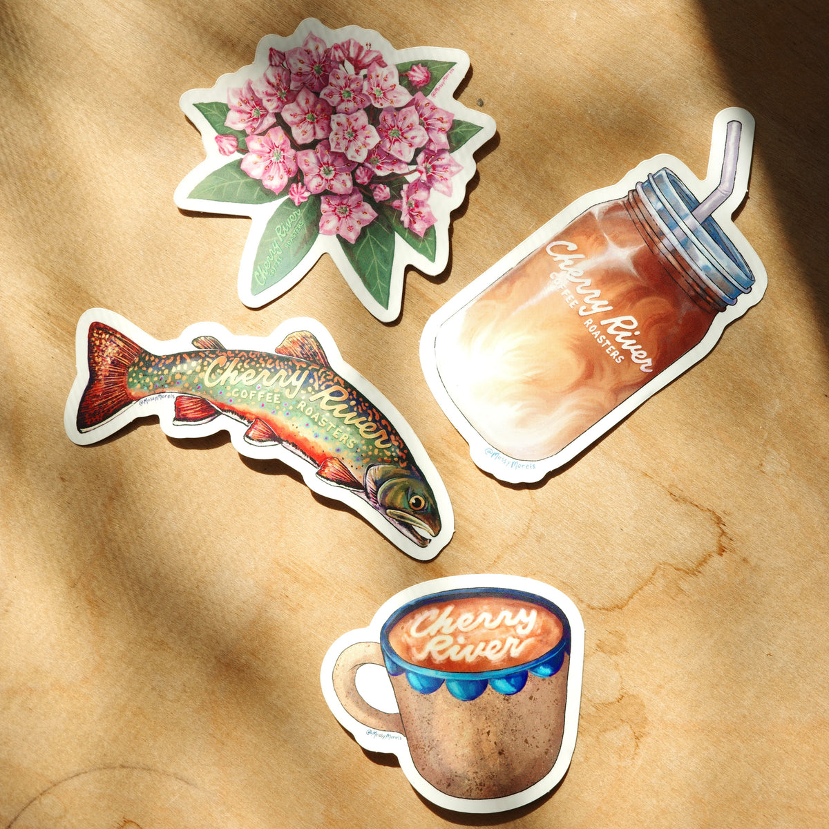 Cherry River Sticker Pack – Cherry River Coffee Roasters