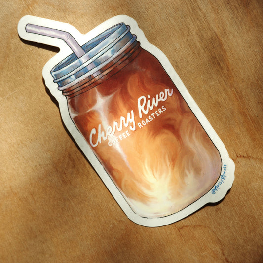 Cold Brew Mason Jar Sticker
